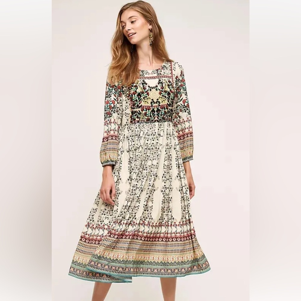 Anthropologie - Midi Dress Bhanuni By Jyoti